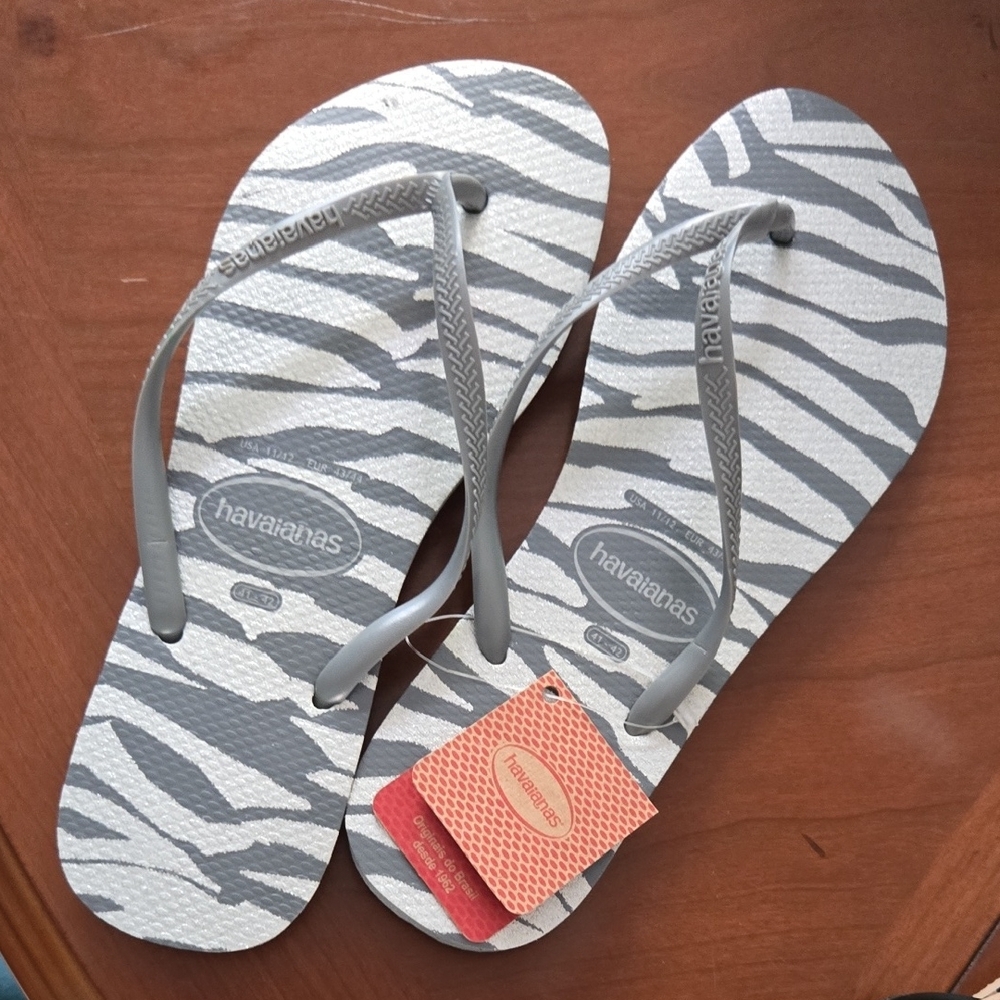 Havaianas Zebra Print Flip Flops